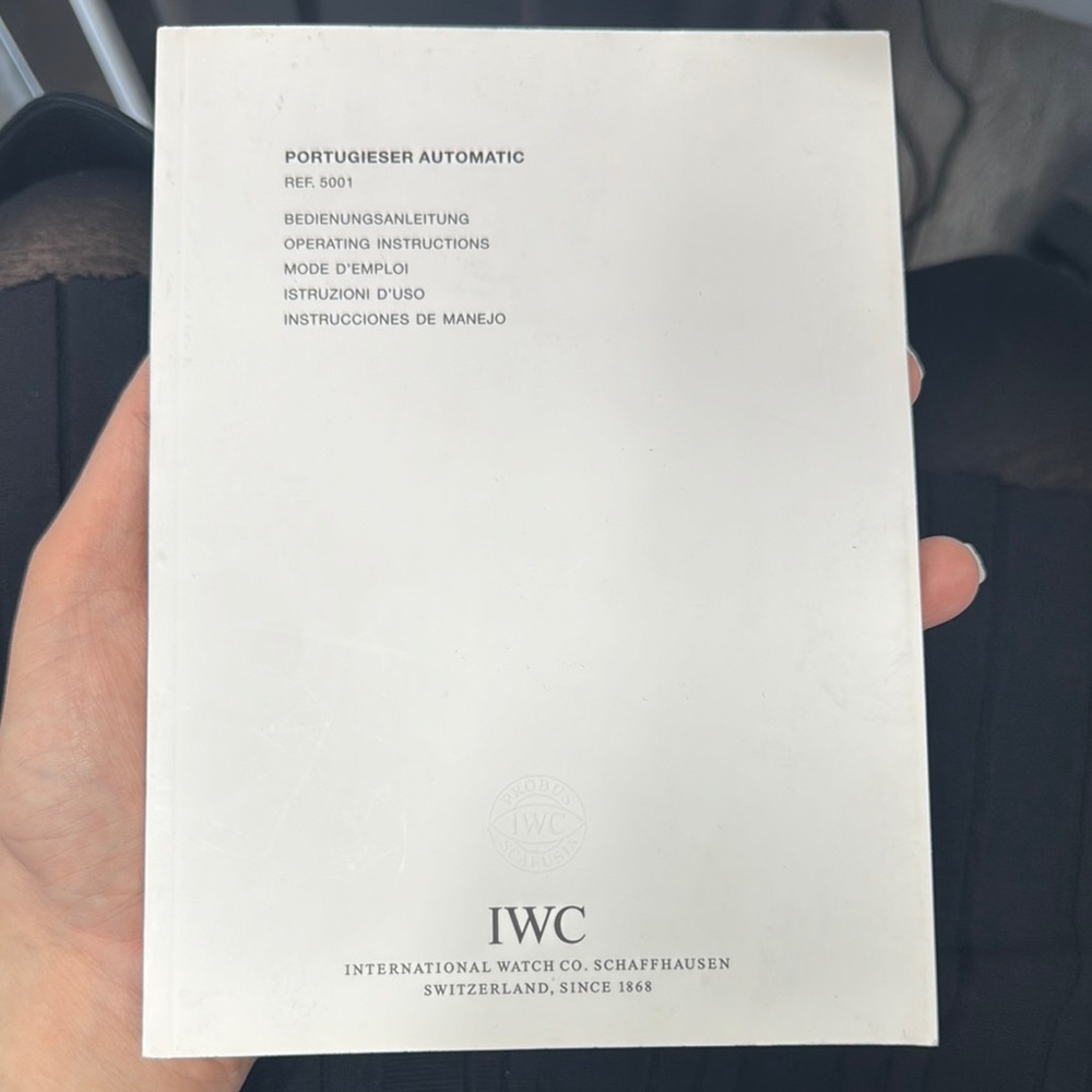 IWC Da Vinci Chronograph Operating Instructions